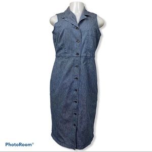 Liz Claiborne Lizwear Striped Denim Dress